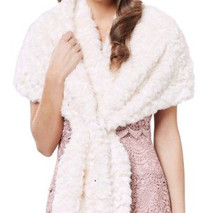 White Faux Fur Stole/Shawl